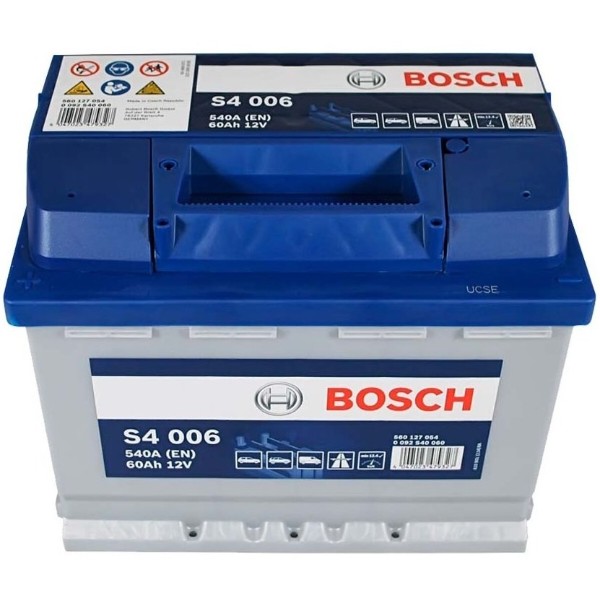 Фото - Автомобильный аккумулятор Bosch S4 12В 60А 540А L+ (0092S40060)